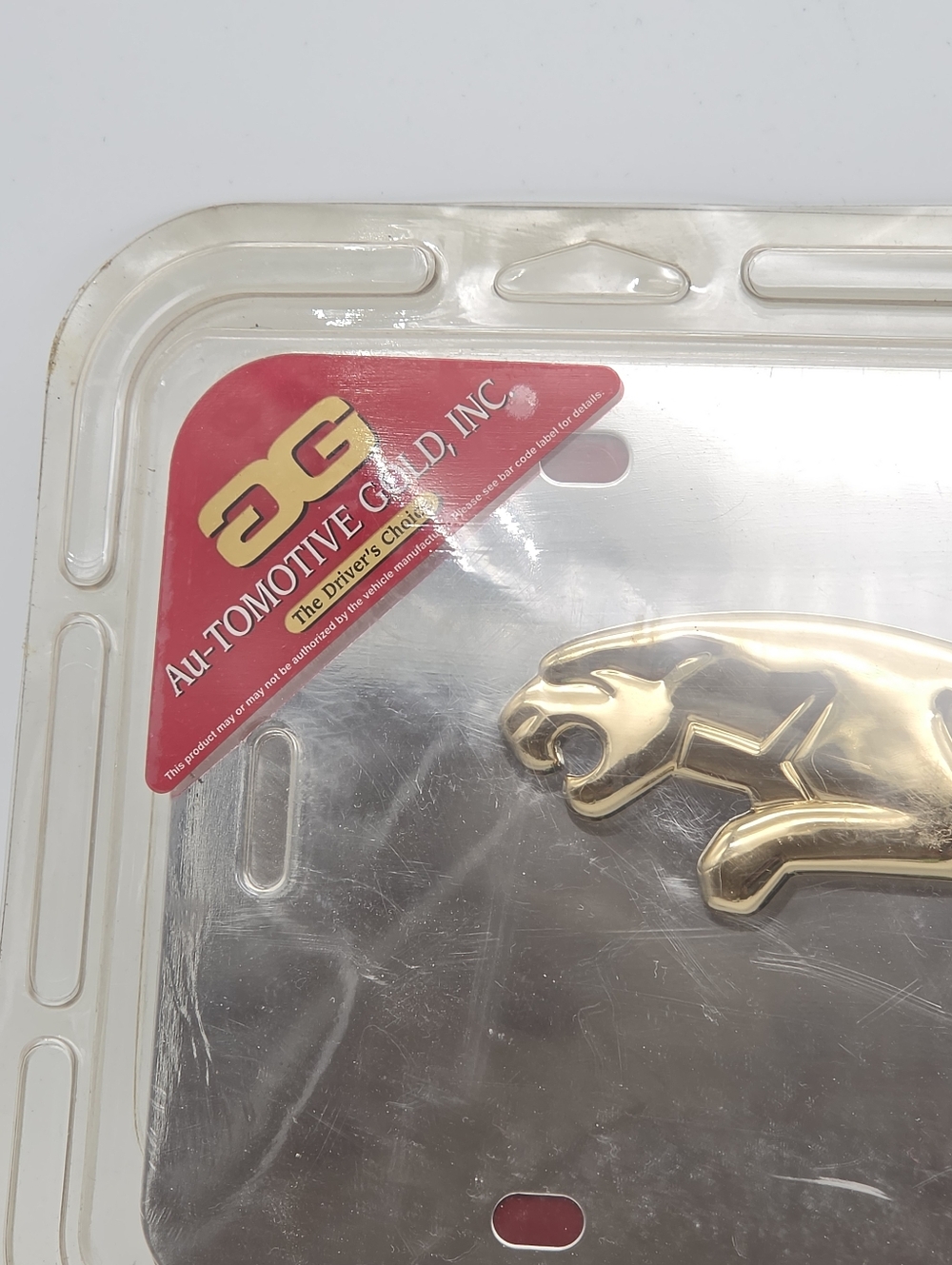 NWT Autogold Jaguar Chrome Vanity License Plate - Picture 3 of 7